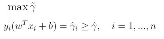 图6 最大间隔分类器的目标函数